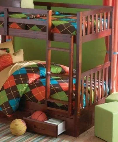 Isla Merlot Twin Bunk Bed