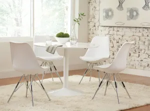 Jakob 4 Seater Round Dining Table- White (Table Only)