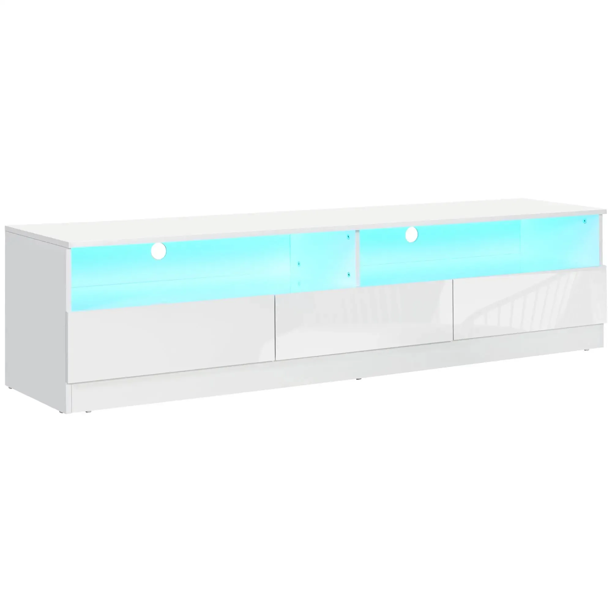 Led Lighted TV Stand For Up To 75" TV with Storage Drawers - Available in 2 Colours