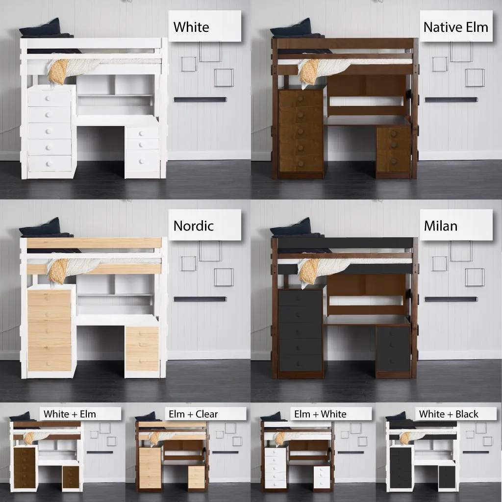 Loft Bed Bench-Desk Space Saver