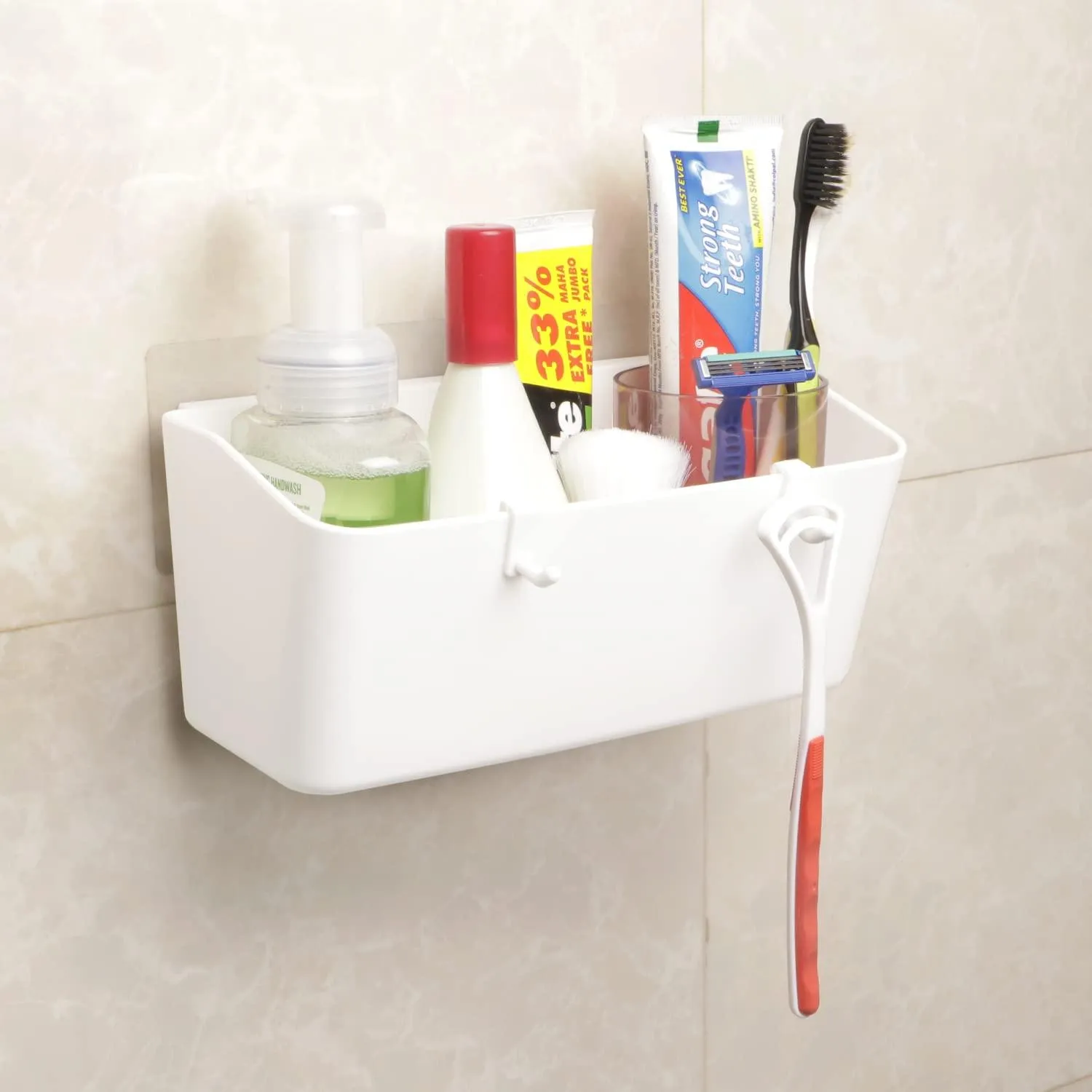 Magic Sticker Series Wall Mounted Bathroom Shelf