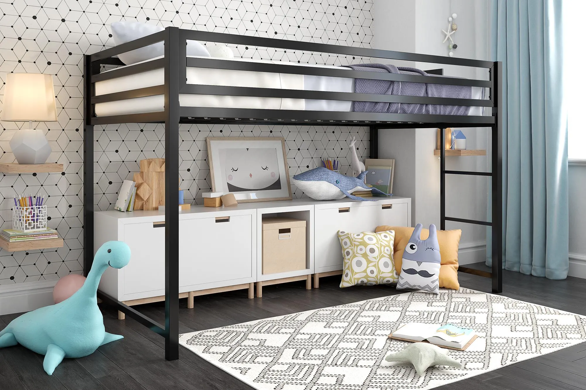 Miles Metal Jnior Loft Bed