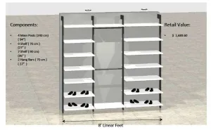 Modern Interior Modular Closet - 8 Feet Option # 2