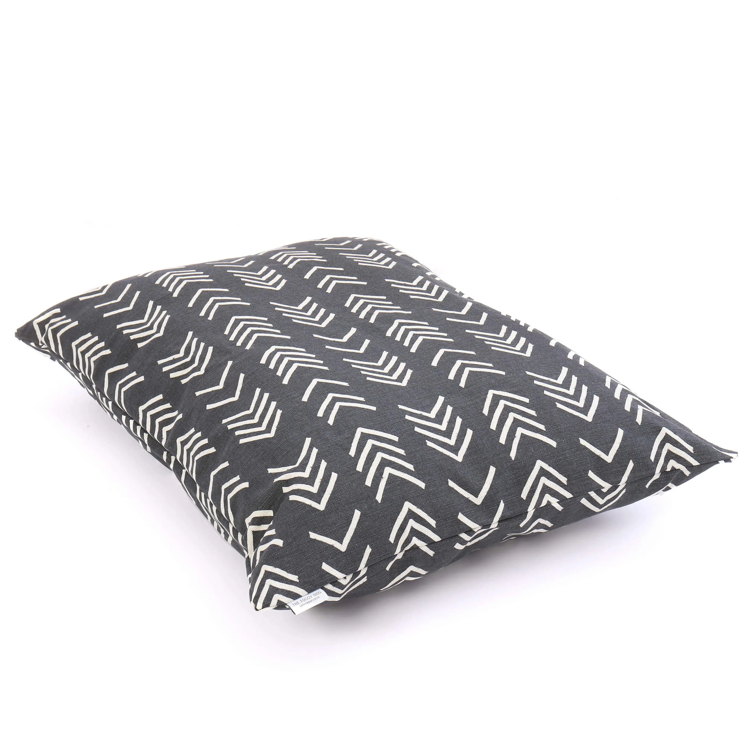 Modern Mud Cloth Black Dog Bed