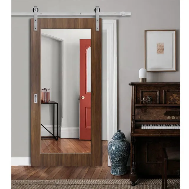 Modern Wood Series - Mirrored Barn Door