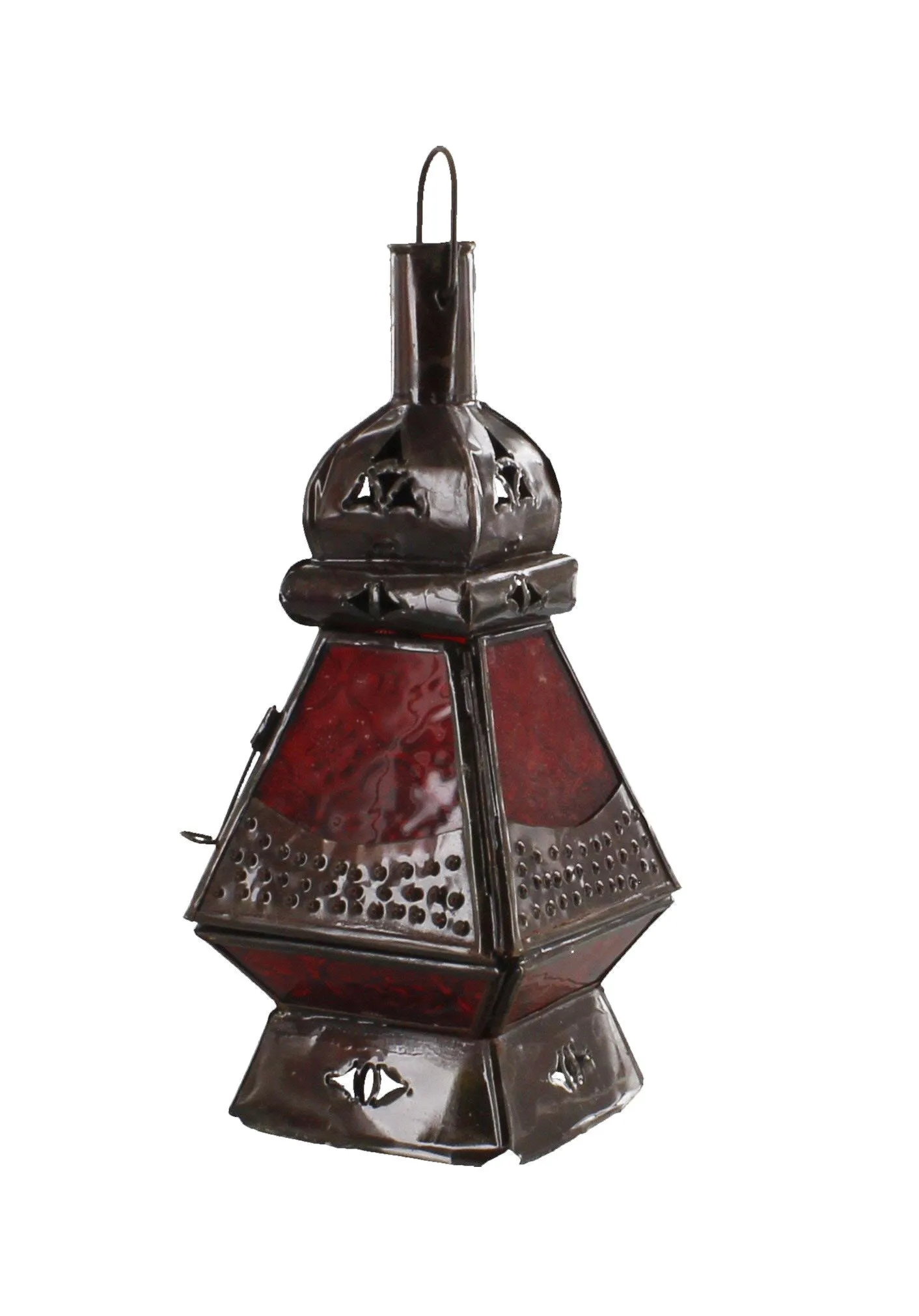 Moroccan Lamp Square Base Pyramid Multi-Colour