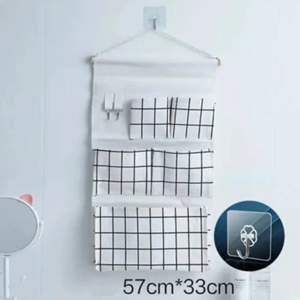 Multi-Pocket Bedside Hanging Storage Organizer