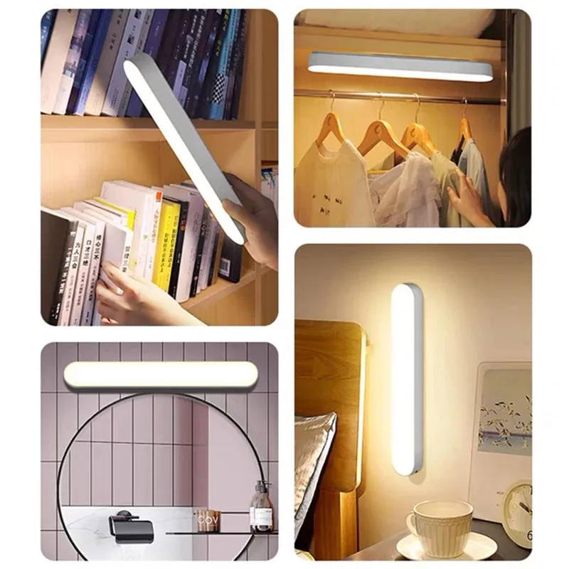 OEM Factory Price Desk Lamp Hanging Magnetic LED USB Rechargeable Night Light Bedroom Kitchen Cabinet Bedside LED Closet Light