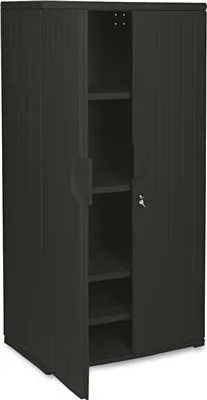 Officeworks Resin Storage Cabinet 36W X 22D X 72H Black