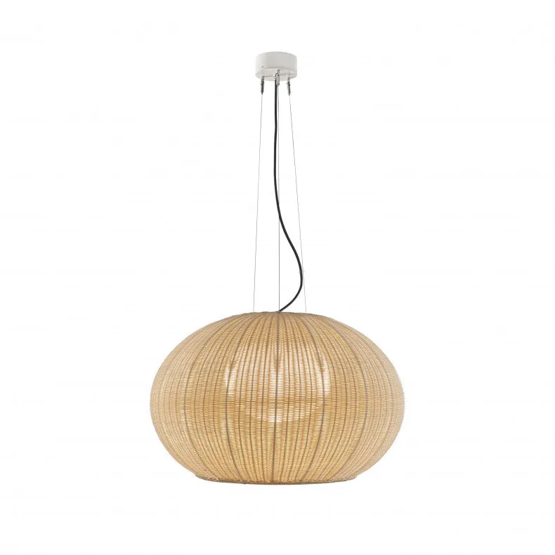 Outlet Garota S Outdoor Pendant - S 01, Ivory White Shade with Graphite Brown