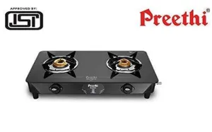 Preethi Zeal Glass 2 Burner Gas Stove (ISI Approved)