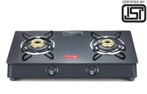 Prestige Marvel Plus Glass 2 Burner Gas Stove (Black) (ISI Certified)