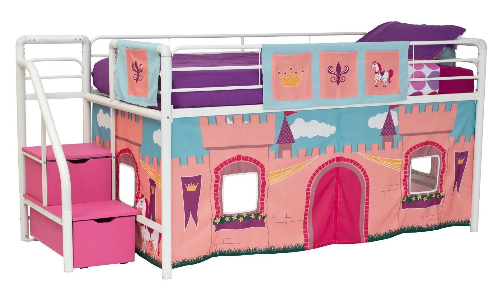 Princess Castle Curtain Set for Junior Loft Bed