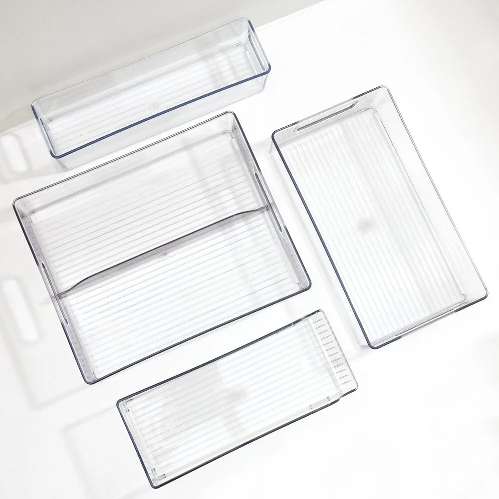 RPET Fridge/Freeze Bins (Set of 4) Clear