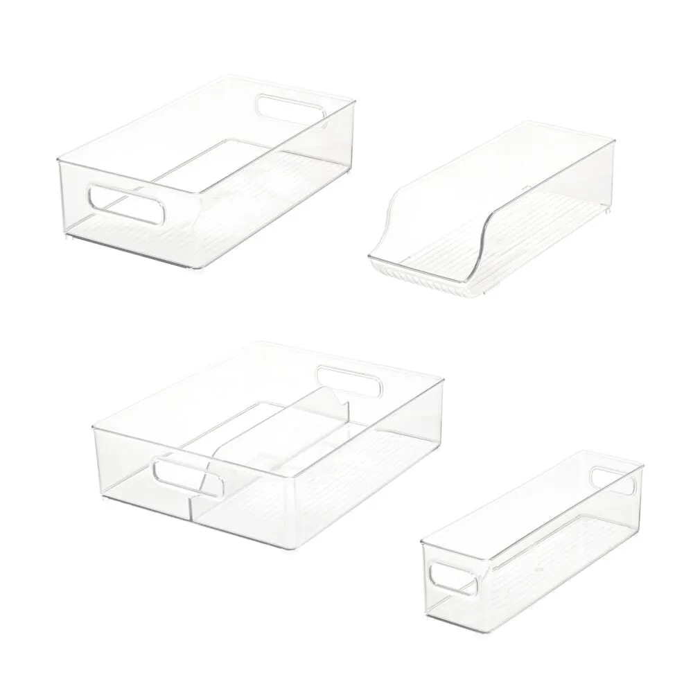 RPET Fridge/Freeze Bins (Set of 4) Clear