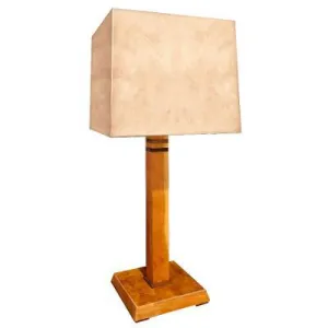 San Rafael Table Lamp in Cherry with Fabric Shade by Franz GT Kessler Designs