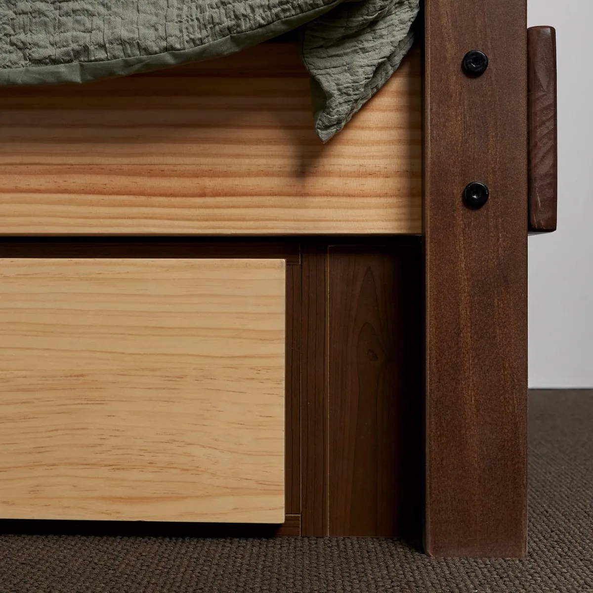 Side Ladder Bunk Beds with Under Bed Drawers