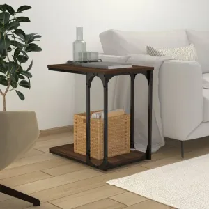 Side Table Brown Oak 50x35x52 cm Engineered Wood