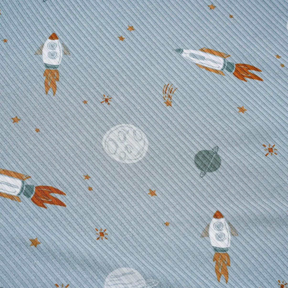 Space Explorers Small Ribbed Youth Blanket