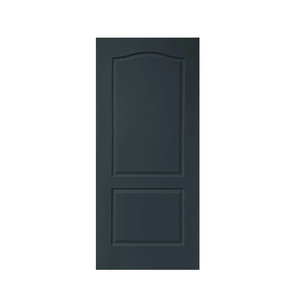 Stained Composite MDF 2 Panel Arch Top Interior Pocket Door