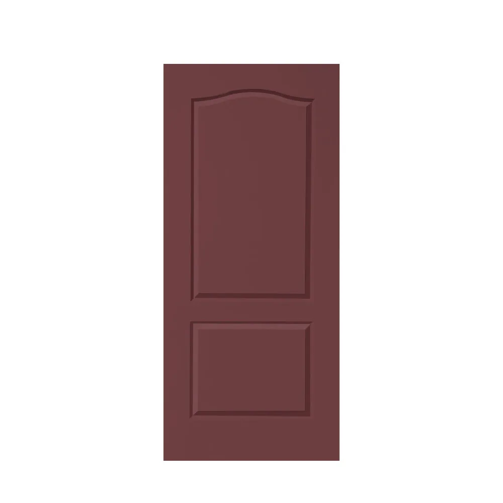 Stained Composite MDF 2 Panel Arch Top Interior Pocket Door