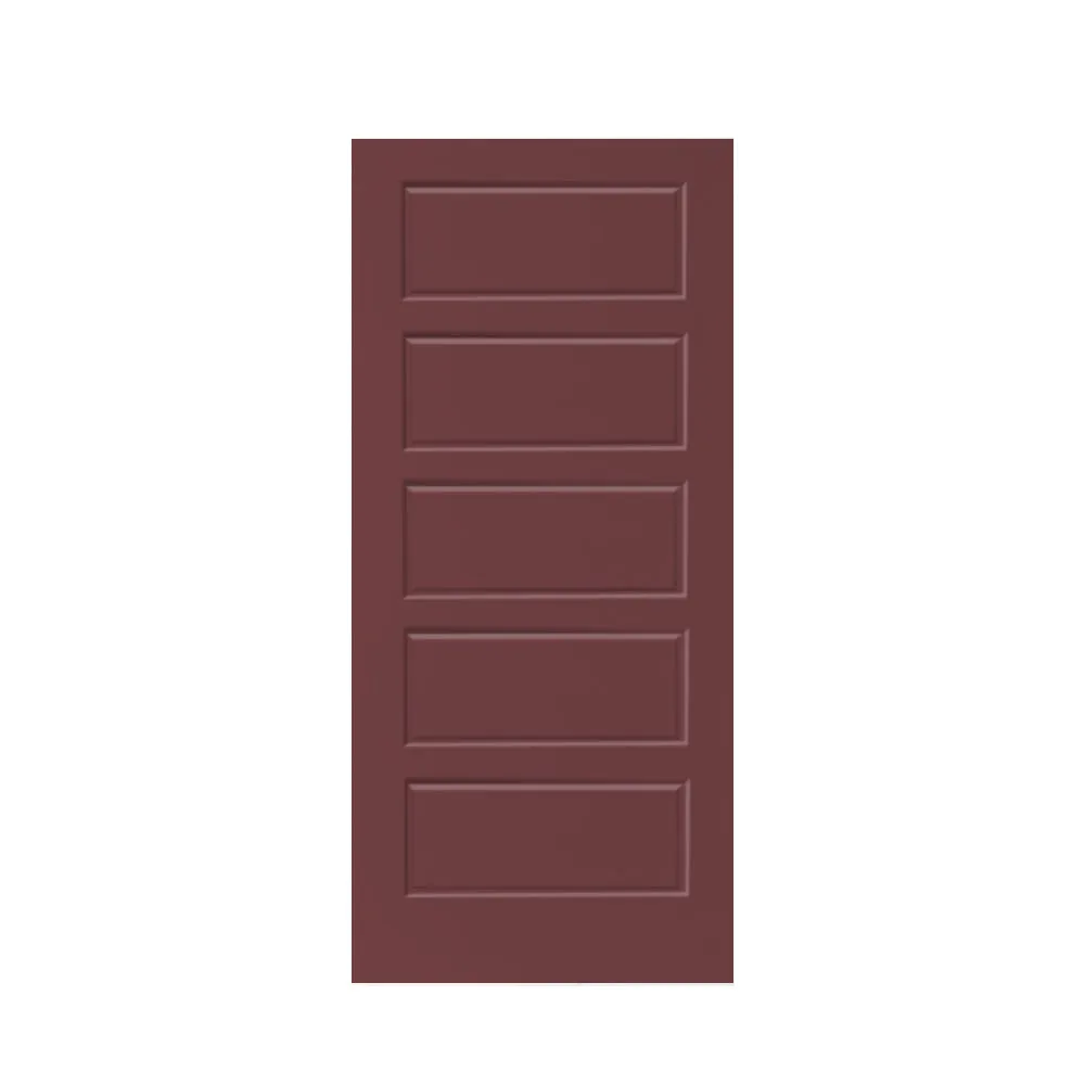 Stained Composite MDF 5 Panel Interior Door Slab For Pocket Door