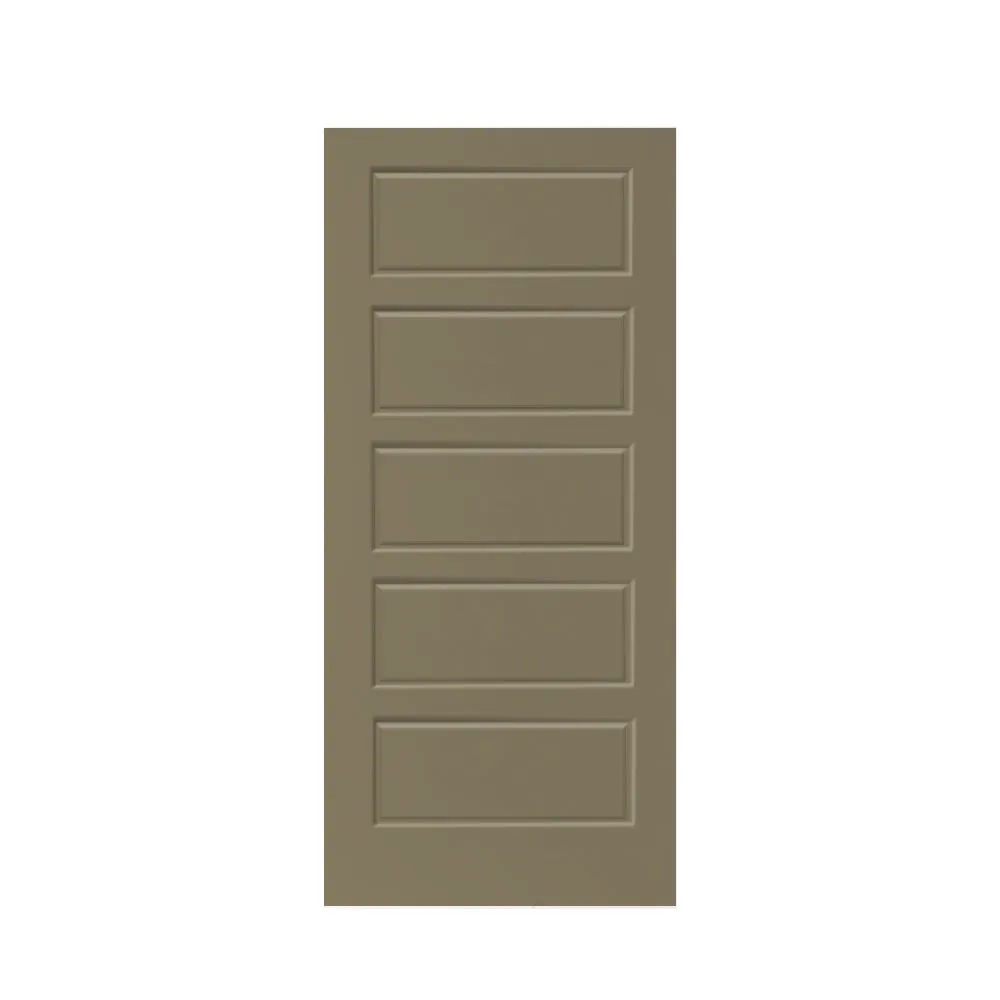 Stained Composite MDF 5 Panel Interior Door Slab For Pocket Door