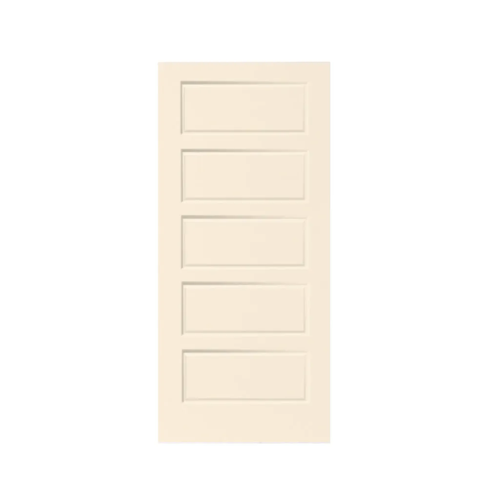 Stained Composite MDF 5 Panel Interior Door Slab For Pocket Door