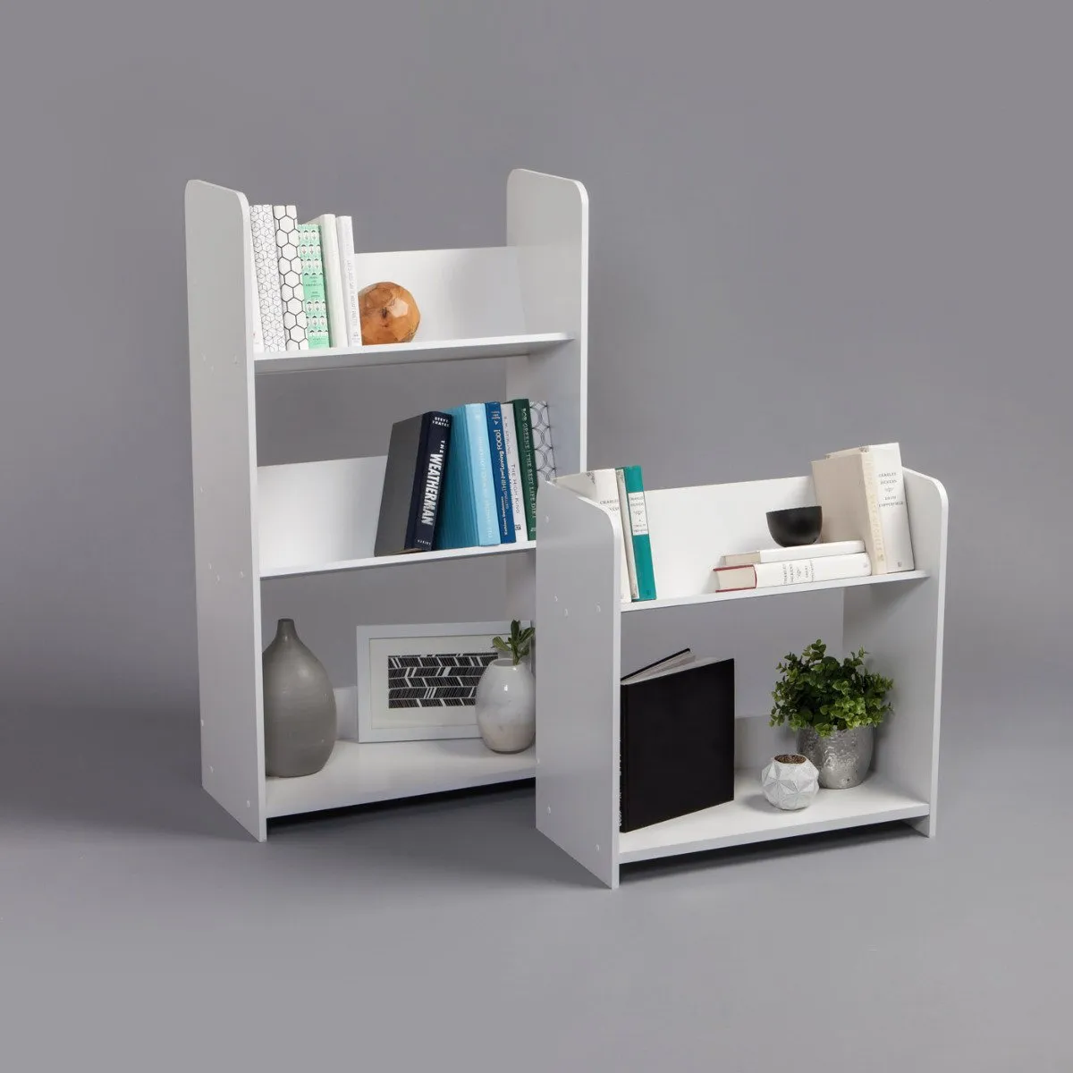 Tilted Book Shelf Rack - 3 Tier