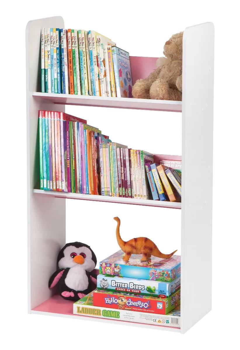 Tilted Book Shelf Rack - 3 Tier