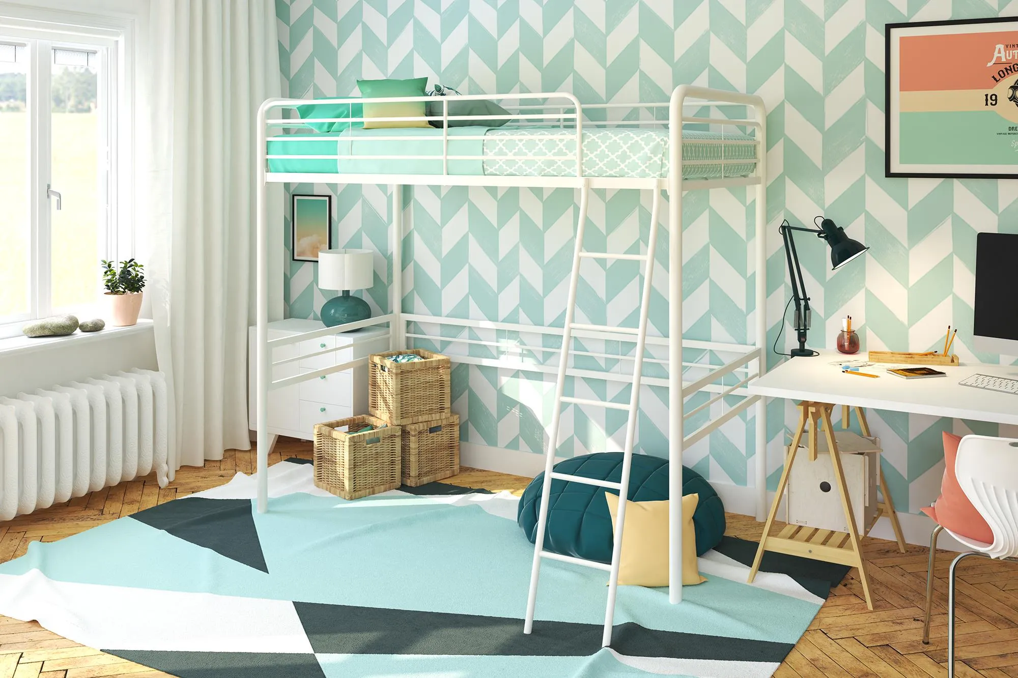 Tommy Metal Loft Bed