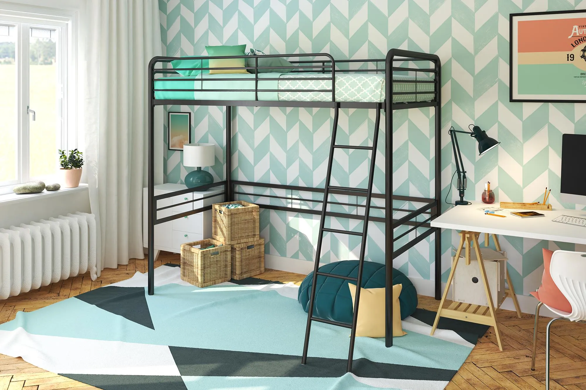 Tommy Metal Loft Bed