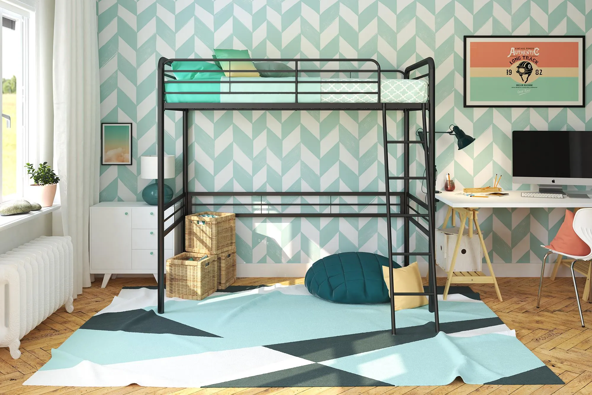 Tommy Metal Loft Bed