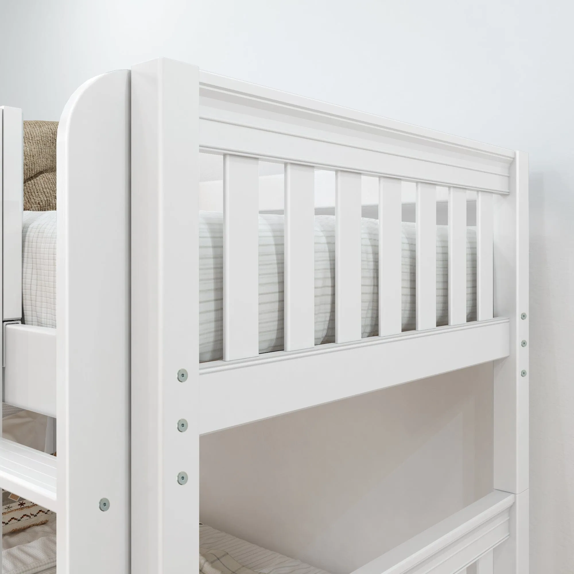 Twin Medium Bunk Bed with Slide and Trundle Bed