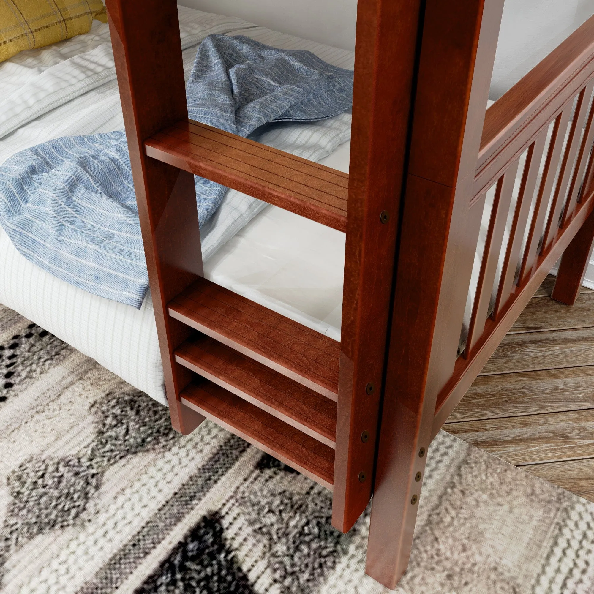 Twin Medium Bunk Bed with Slide and Trundle Bed