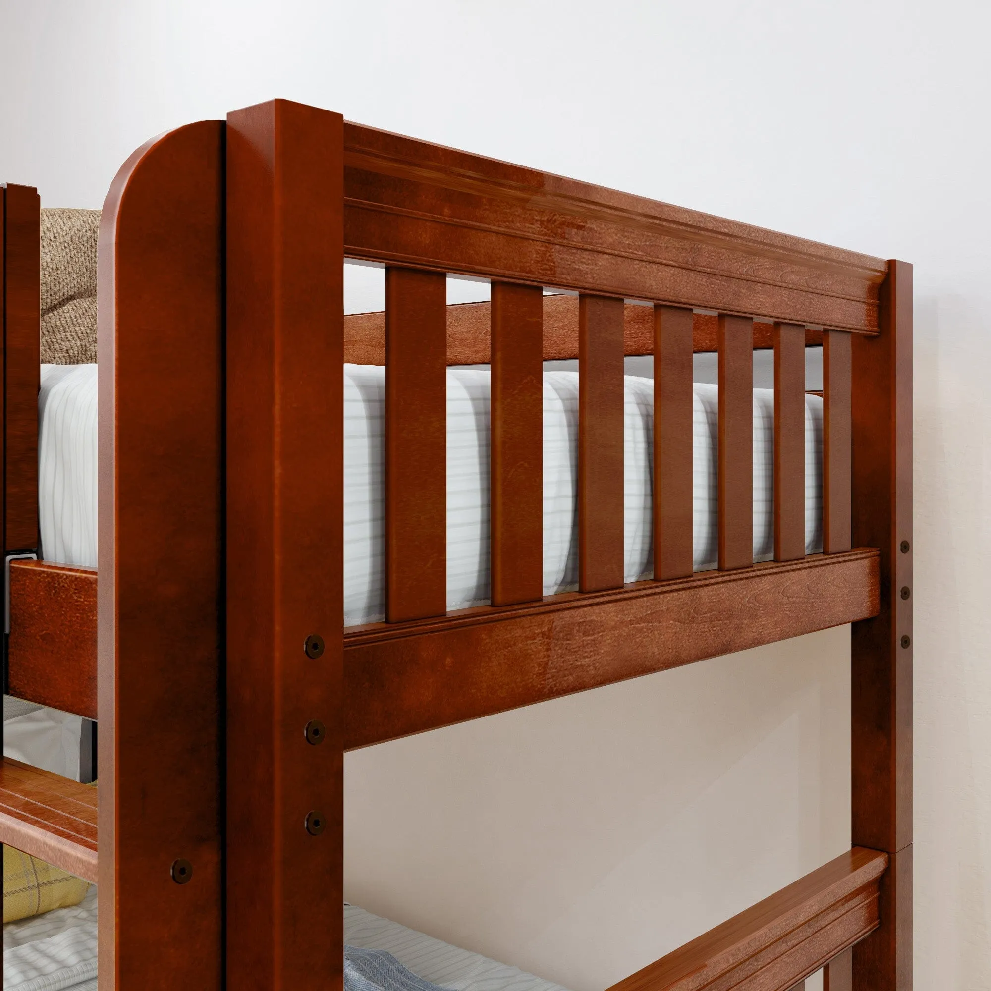 Twin Medium Bunk Bed with Slide and Trundle Bed