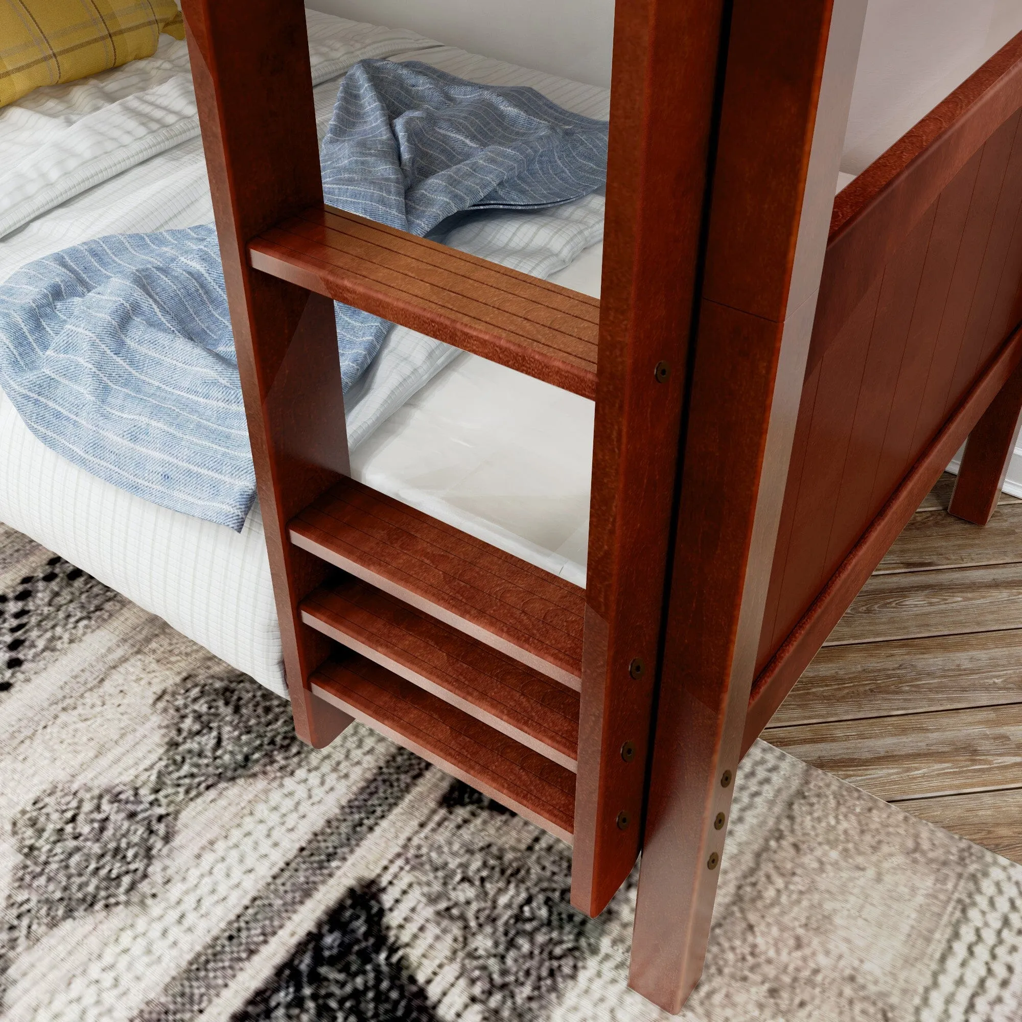 Twin Medium Bunk Bed with Slide and Trundle Bed