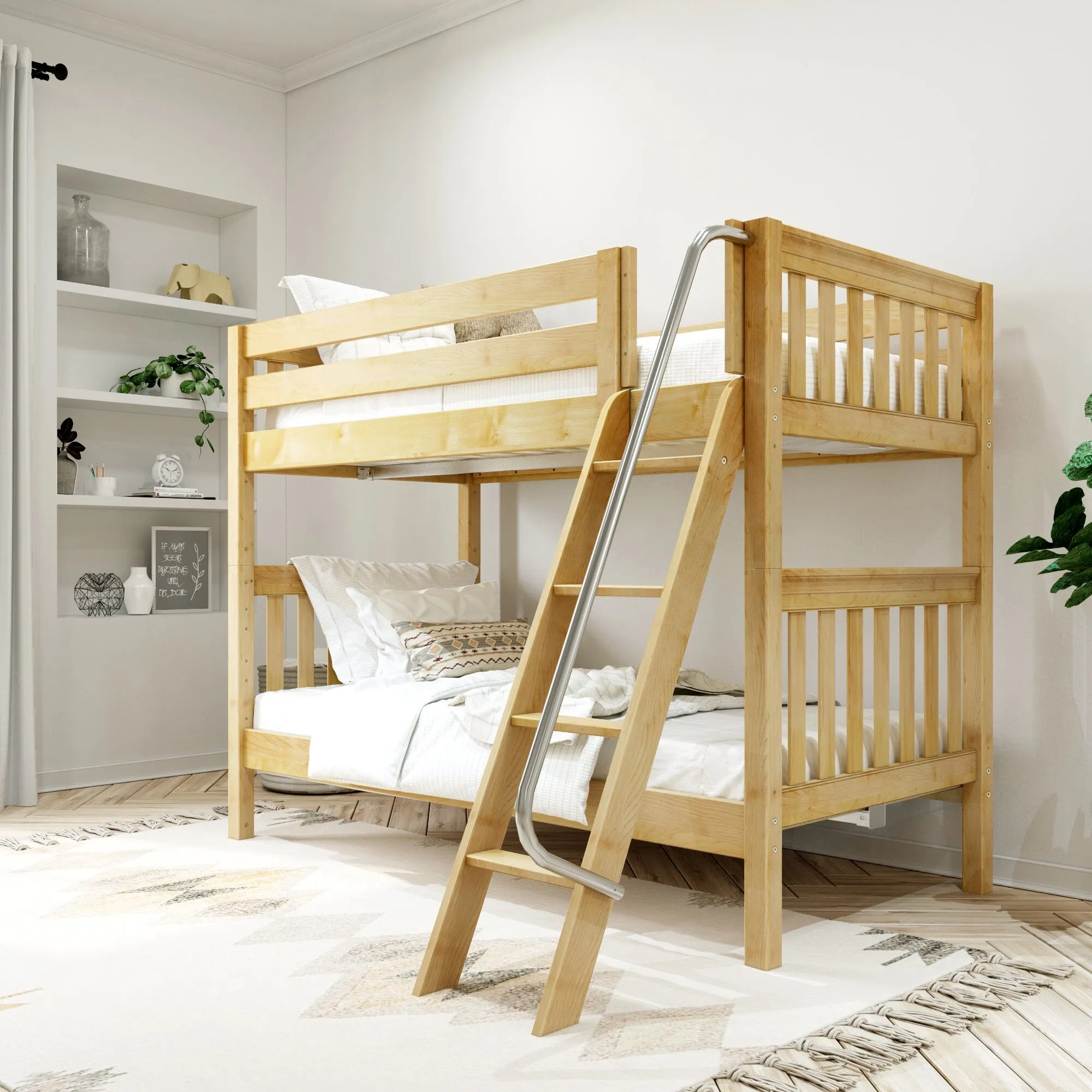 Twin XL Medium Bunk Bed with Ladder