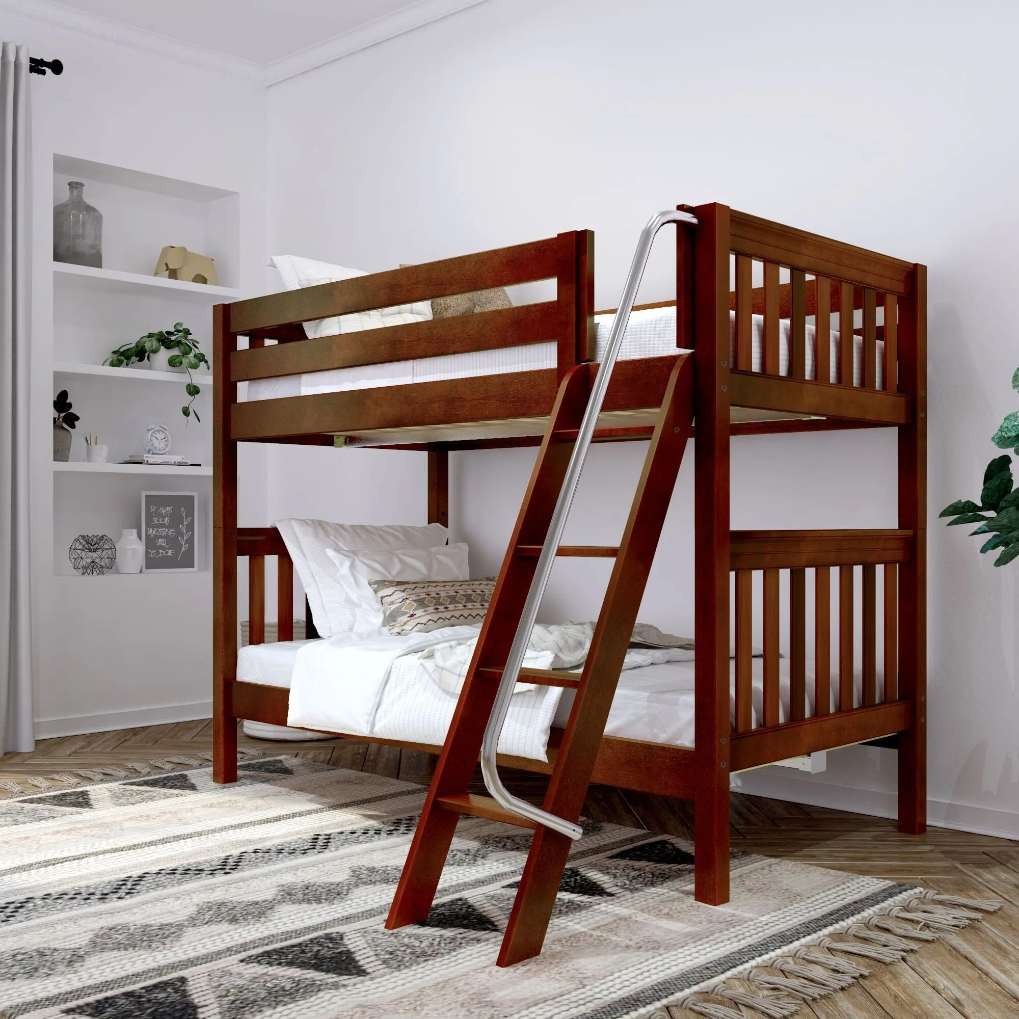 Twin XL Medium Bunk Bed with Ladder