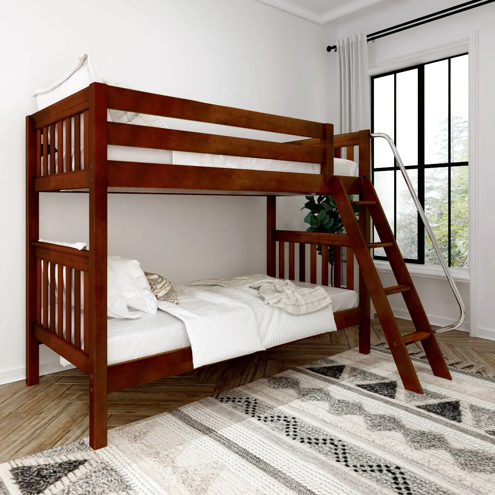 Twin XL Medium Bunk Bed with Ladder