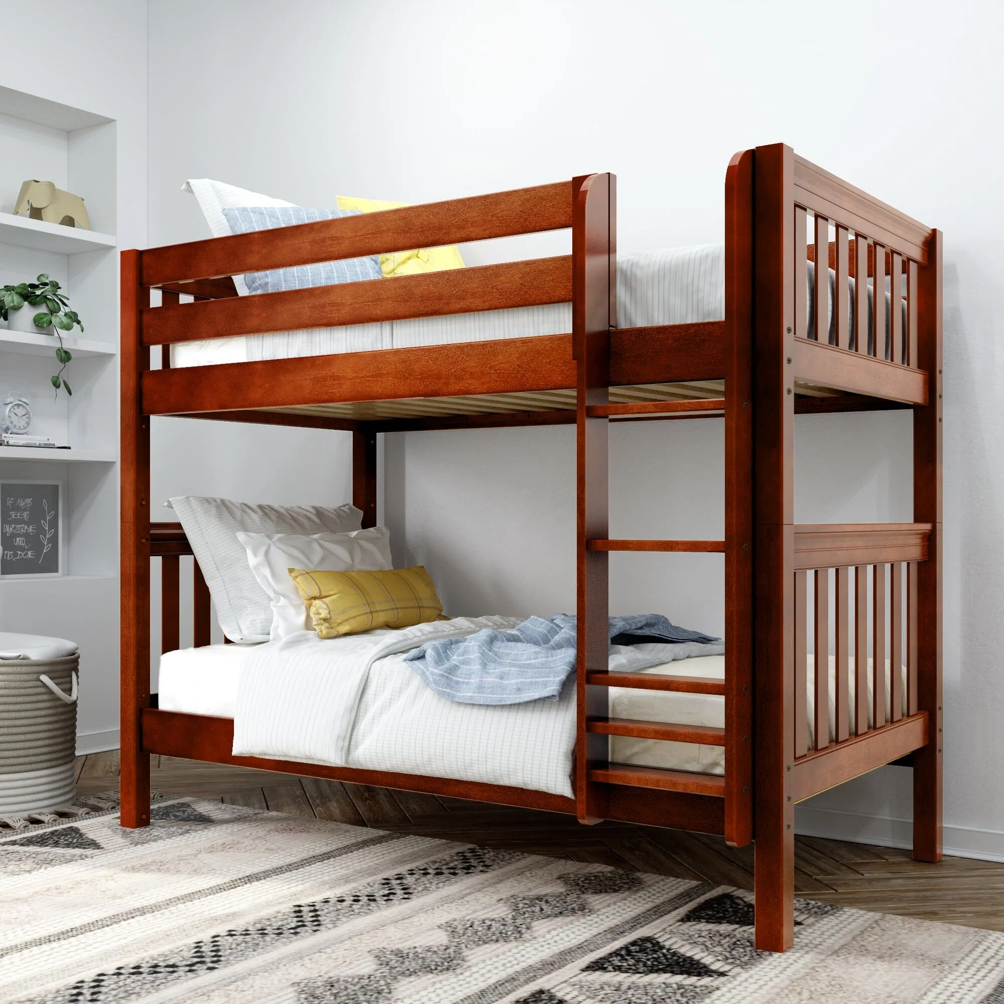 Twin XL Medium Bunk Bed with Ladder