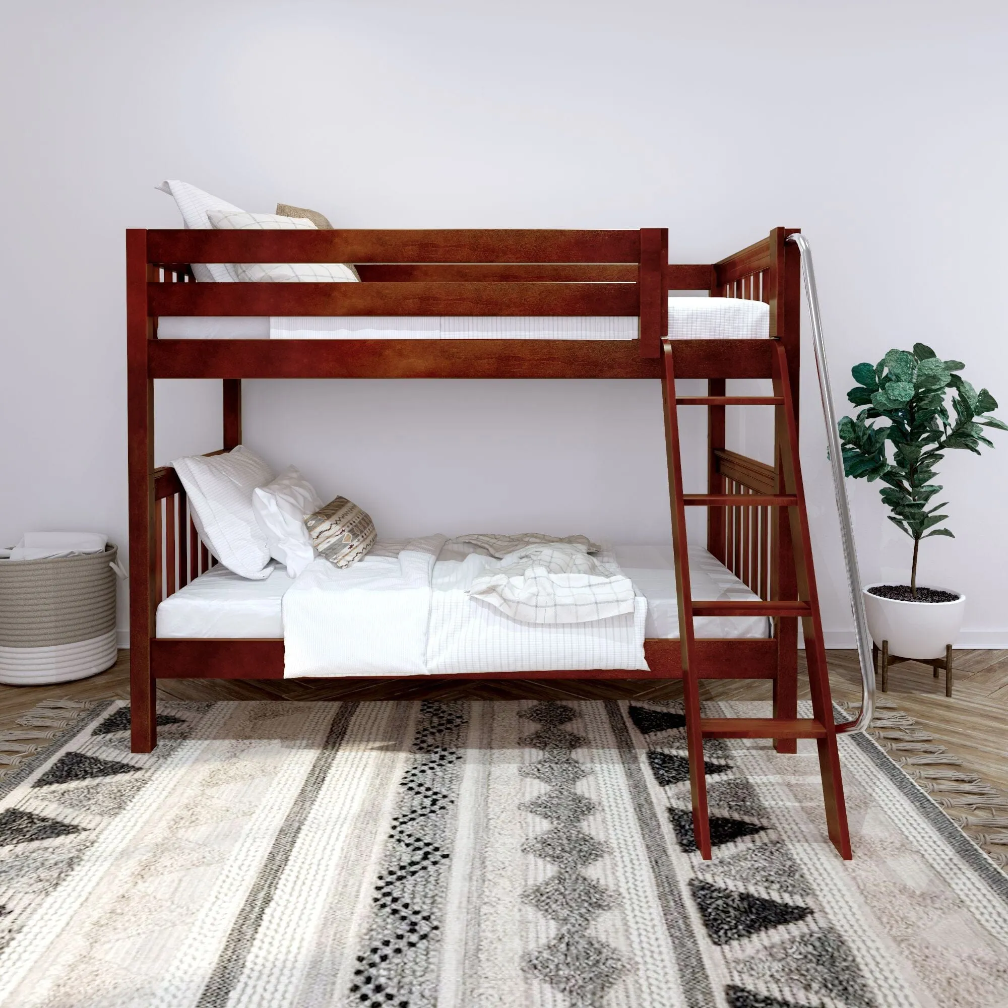 Twin XL Medium Bunk Bed with Ladder