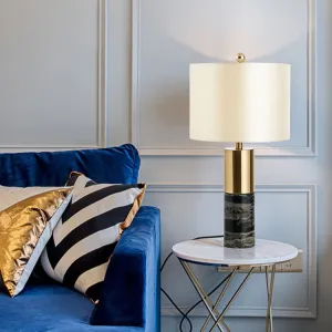 Uma Marble Table Lamp With Gold Trim