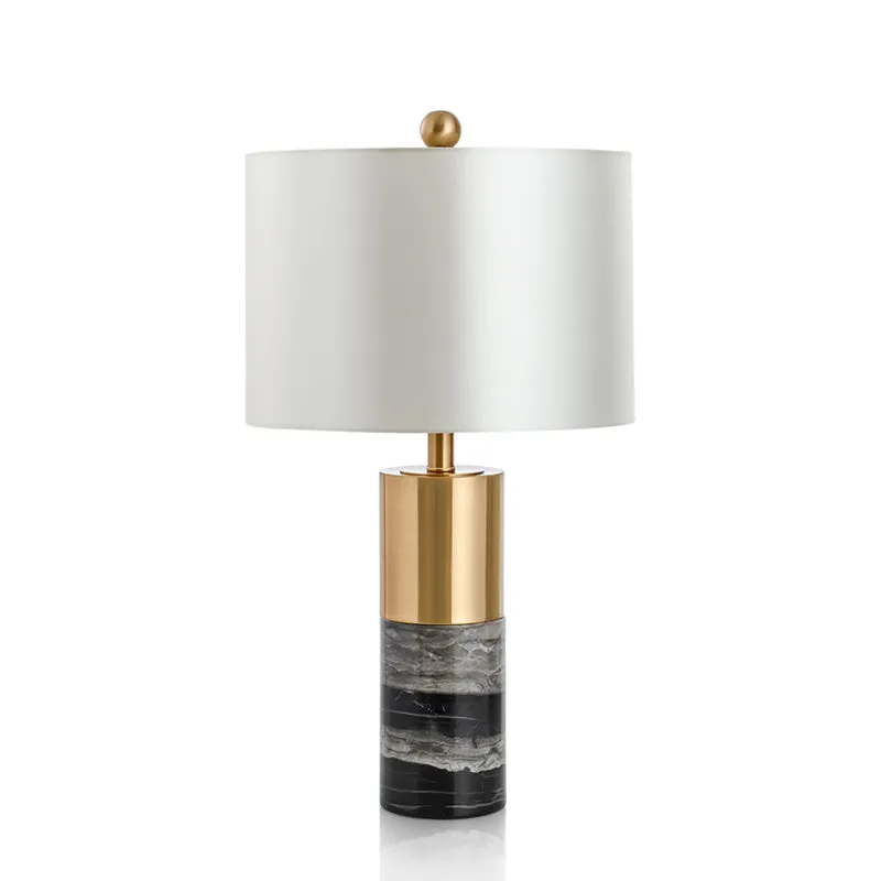 Uma Marble Table Lamp With Gold Trim