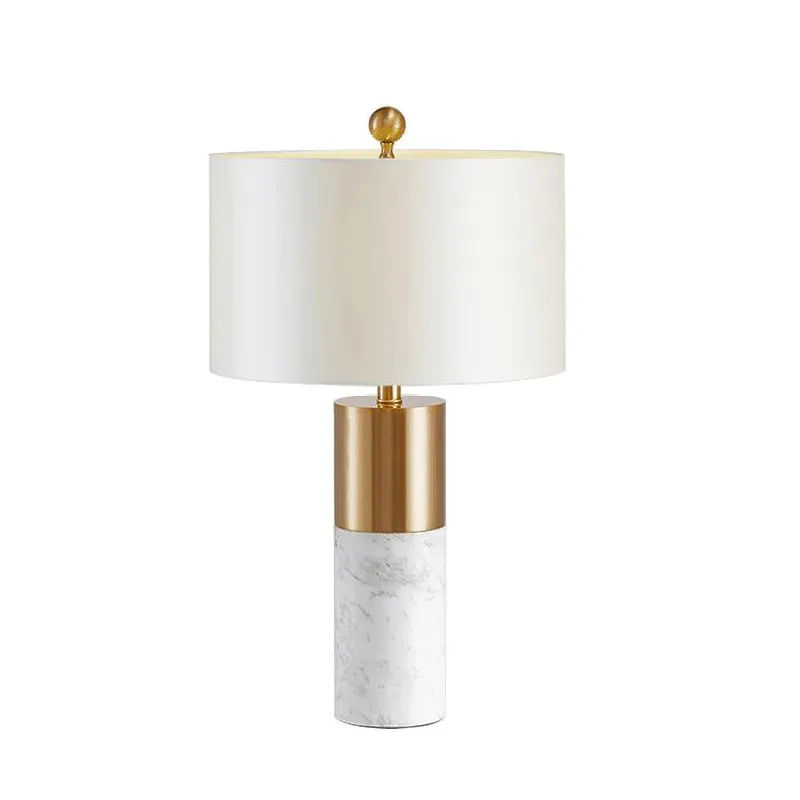 Uma Marble Table Lamp With Gold Trim