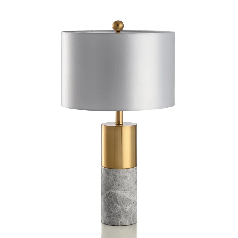 Uma Marble Table Lamp With Gold Trim