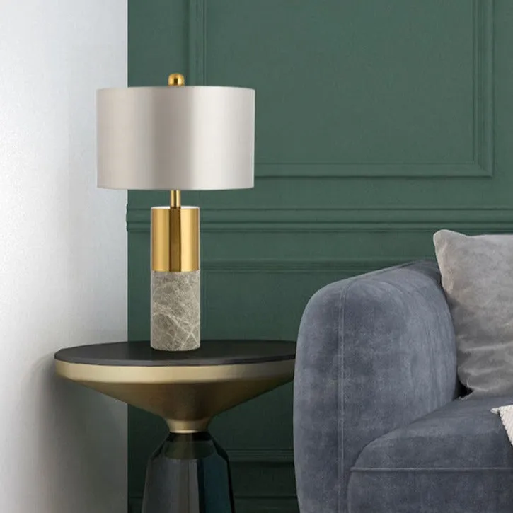 Uma Marble Table Lamp With Gold Trim