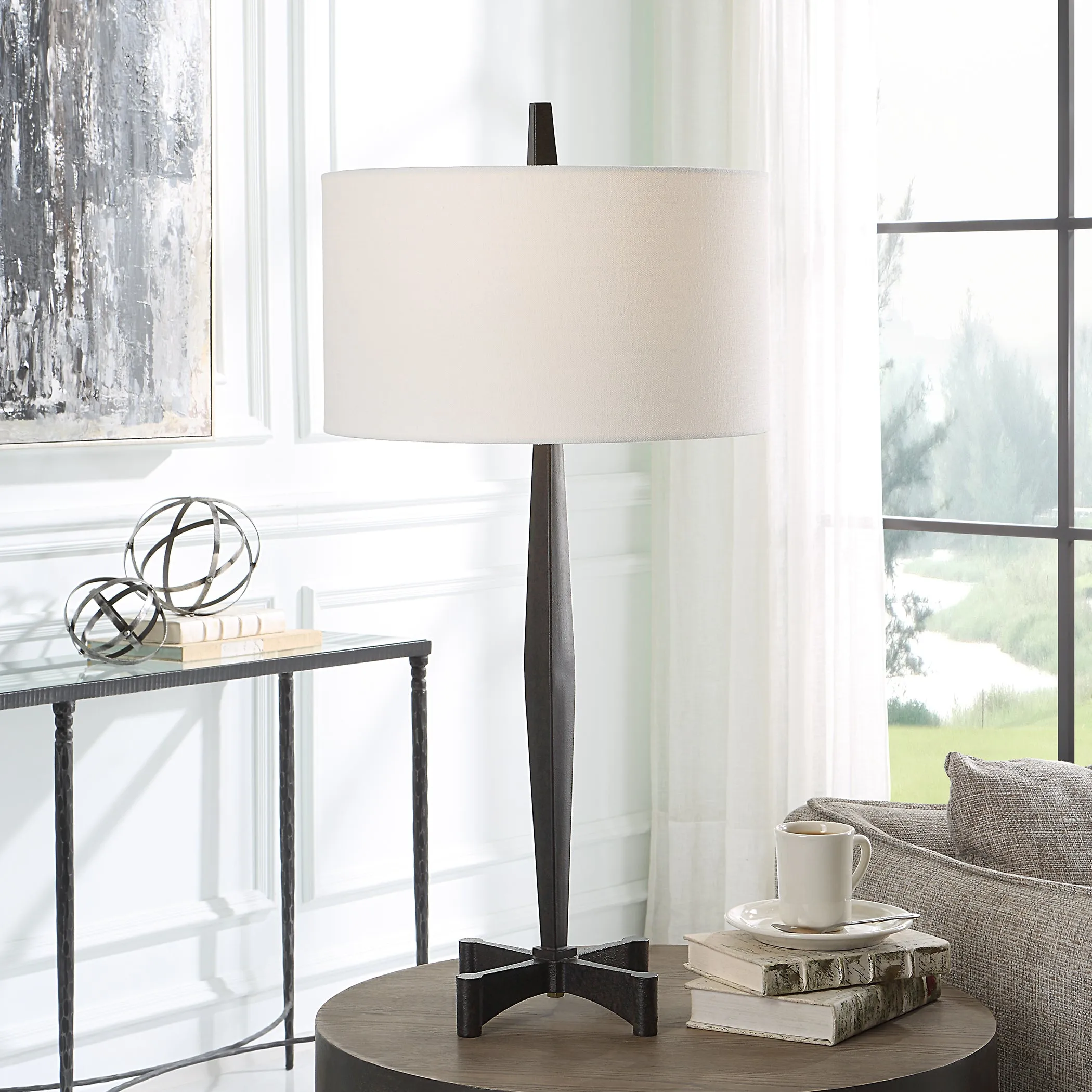 Uttermost Counteract Rust Metal Table Lamp