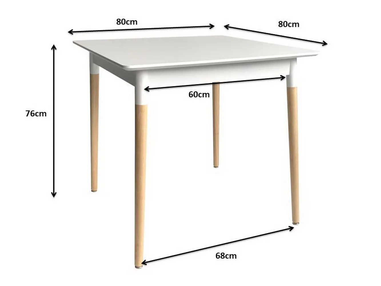 Versa Square Dining Table- White