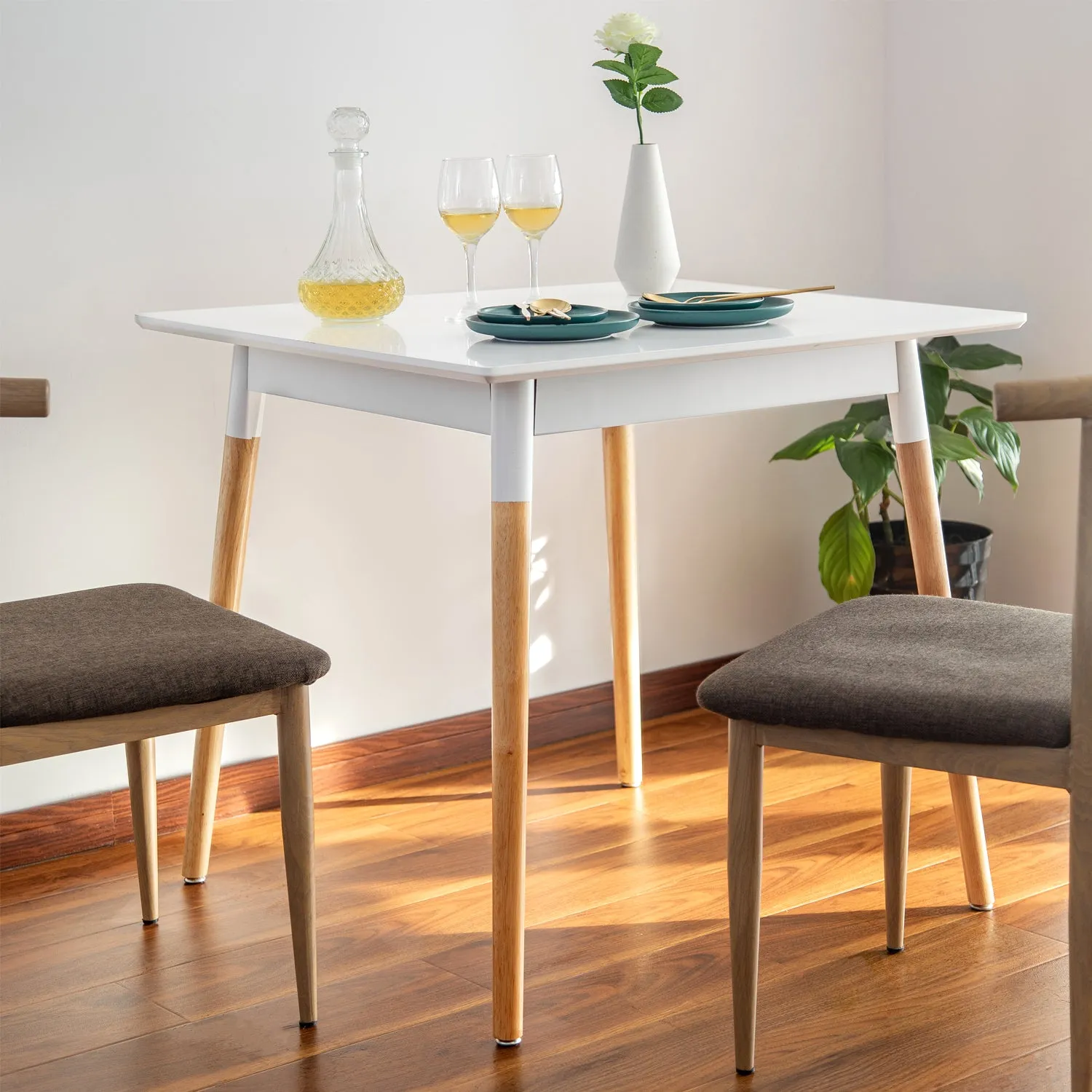 Versa Square Dining Table- White